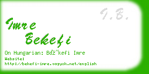 imre bekefi business card